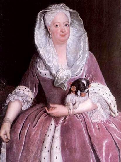 antoine pesne Portrait of Sophie Dorothea von Preuben Norge oil painting art
